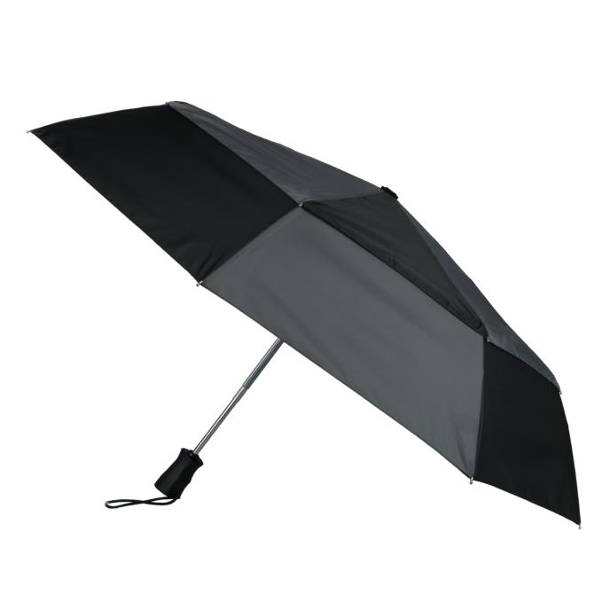 totes® Auto Open / Close Double Canopy - Black/Charcoal ( 3 Section ) Extra Image 1